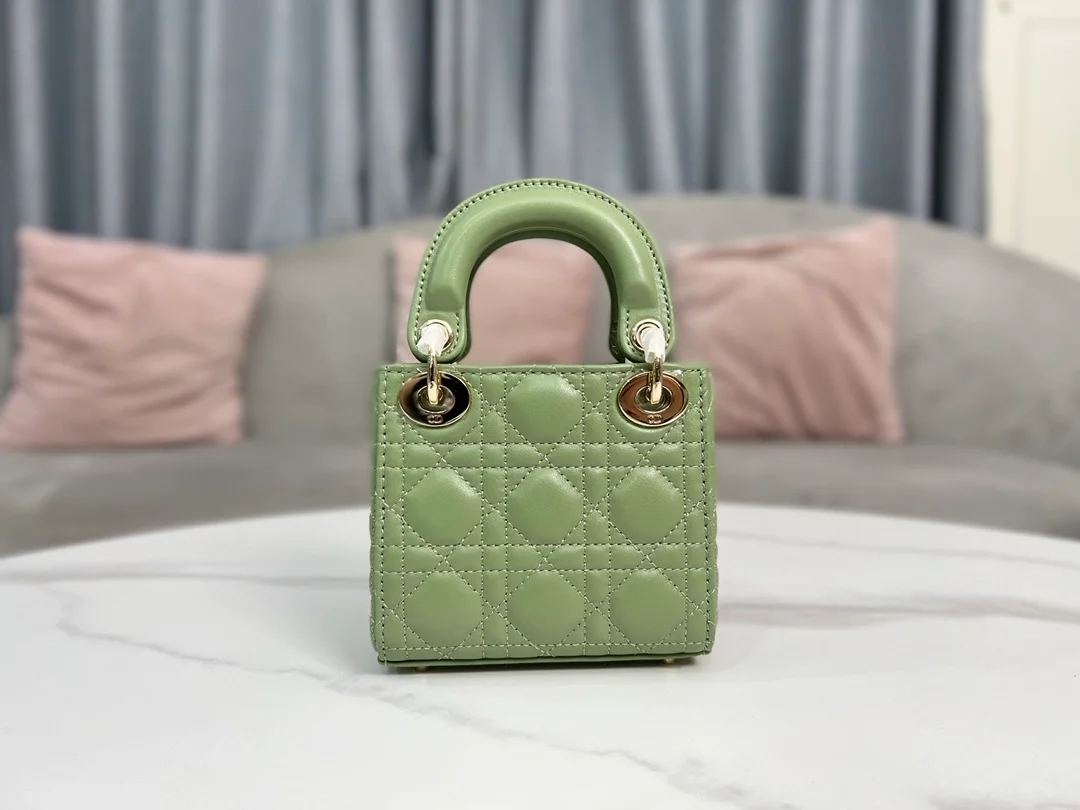 디올 레이디 마이크로 핸드백 그린