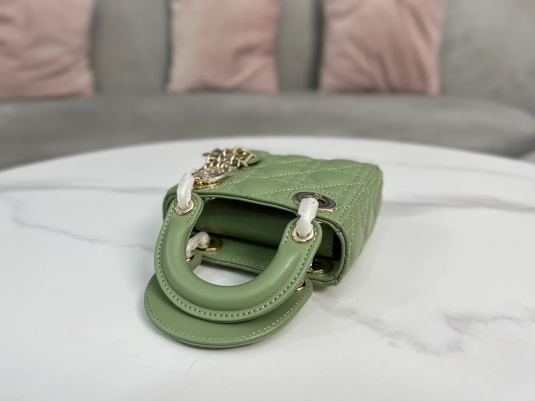 디올 레이디 마이크로 핸드백 그린