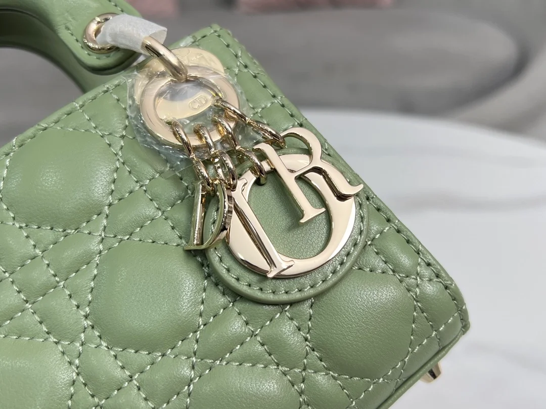 디올 레이디 마이크로 핸드백 그린