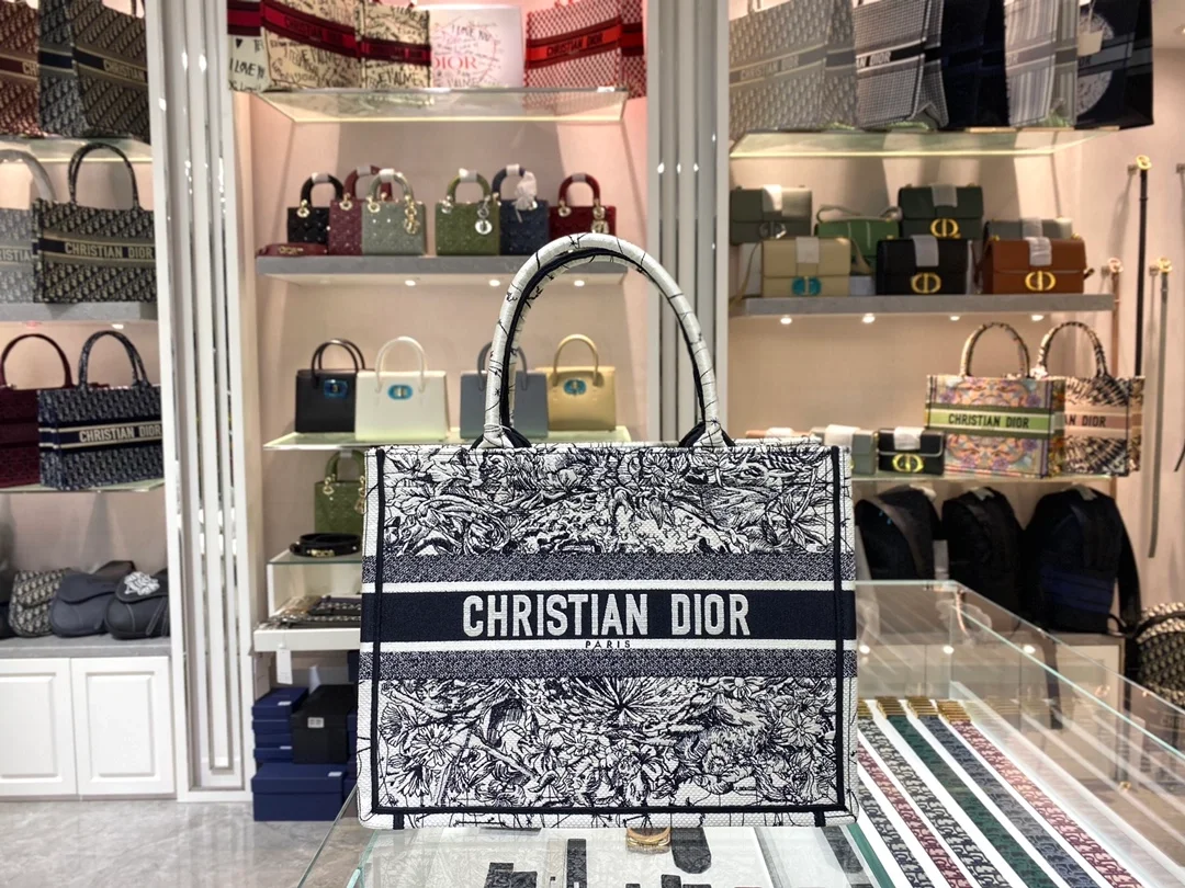 디올 레이디 미디움 북 토트 백