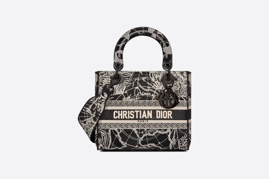 디올 레이디 D-LITE Around the world 미디움 백