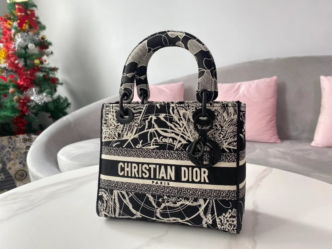 디올 레이디 D-LITE Around the world 미디움 백