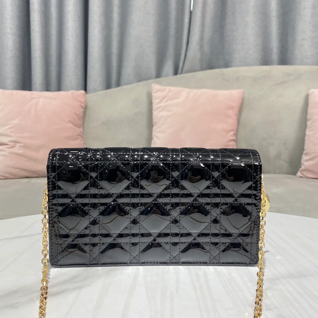 디올 레이디 페이던트 파우치 블랙