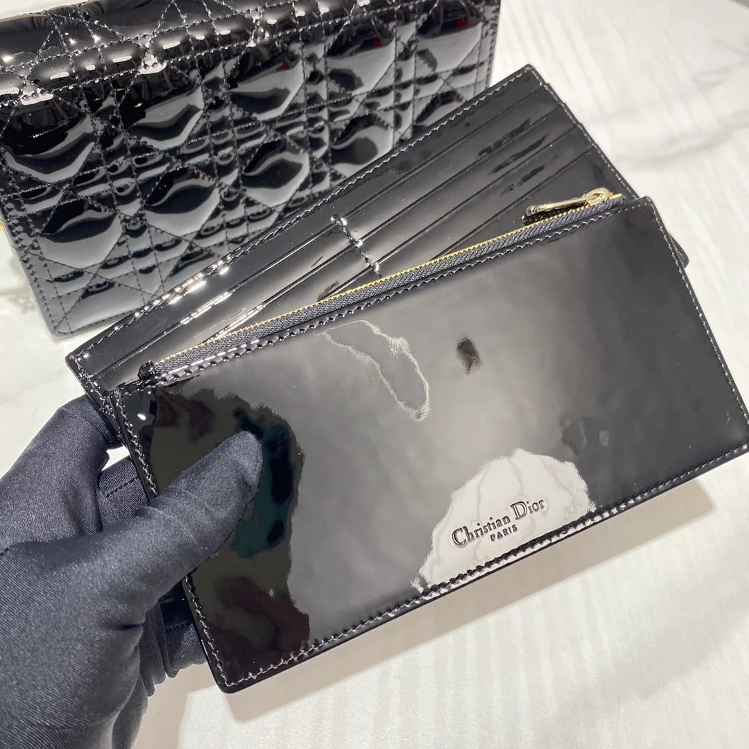 디올 레이디 페이던트 파우치 블랙