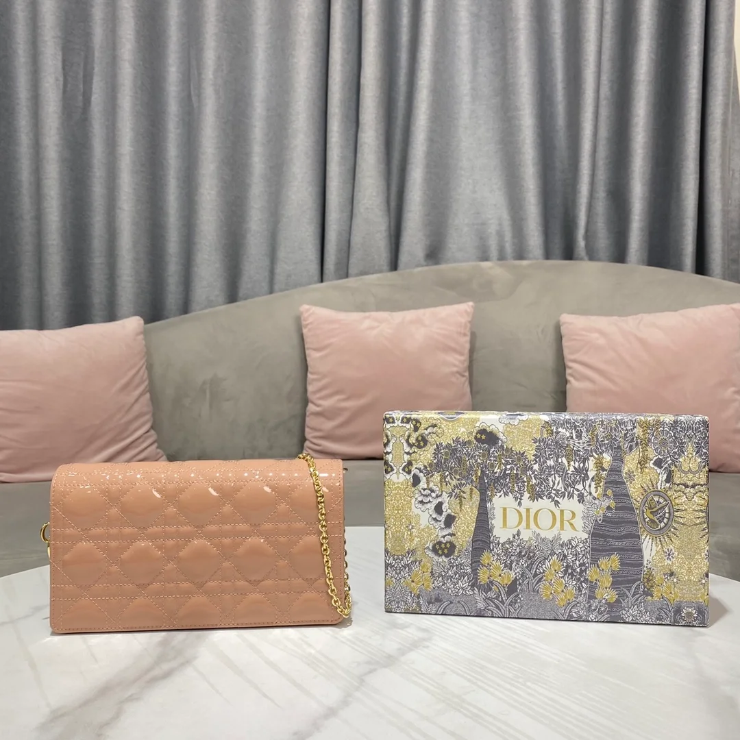 디올 레이디 페이던트 파우치 로즈