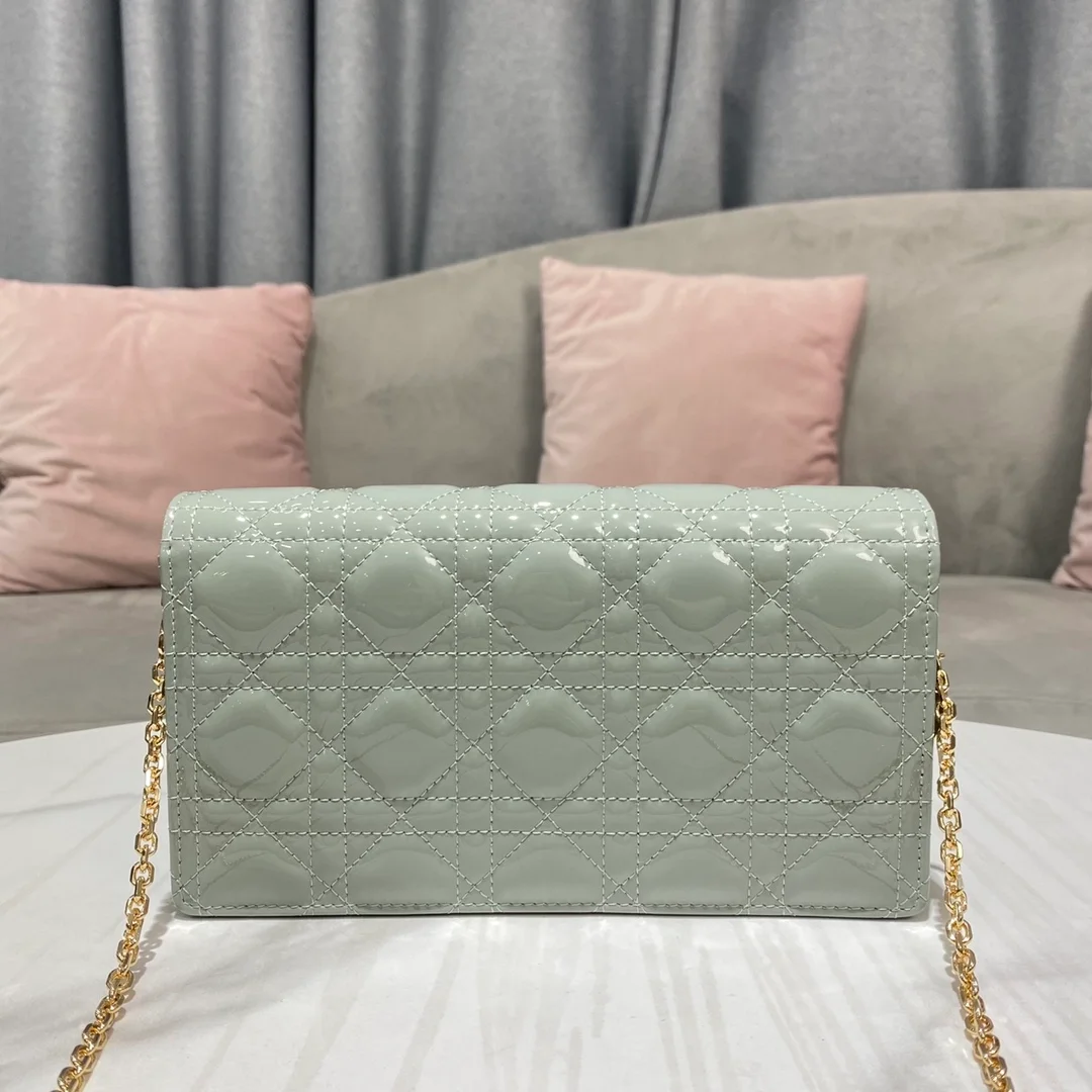 디올 레이디 페이던트 파우치 그레이