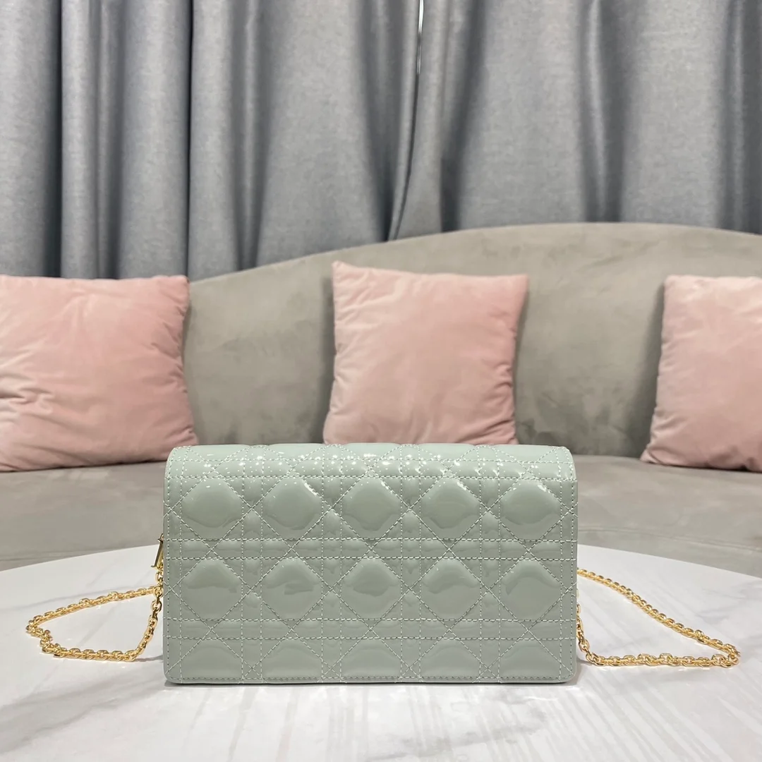 디올 레이디 페이던트 파우치 그레이