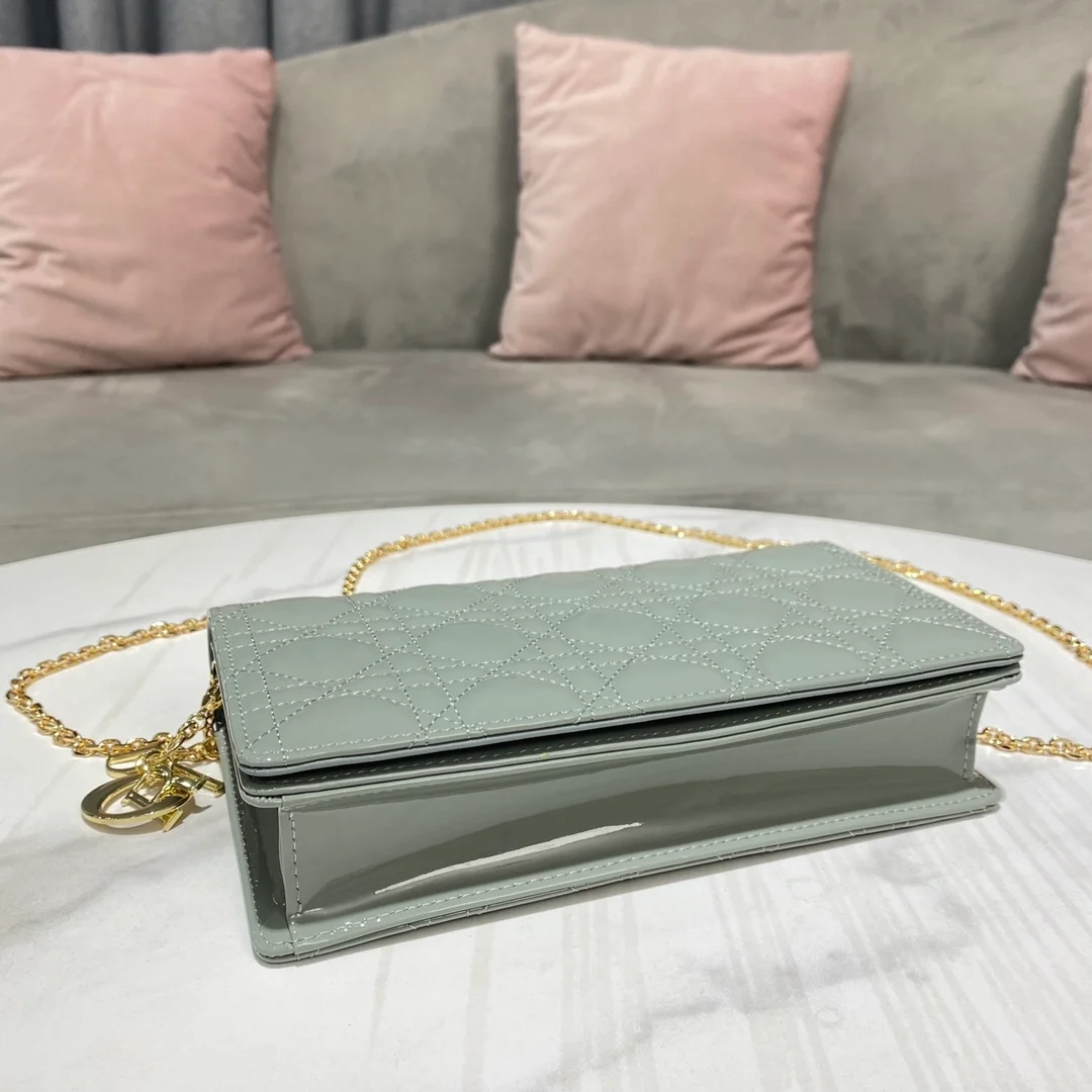 디올 레이디 페이던트 파우치 그레이