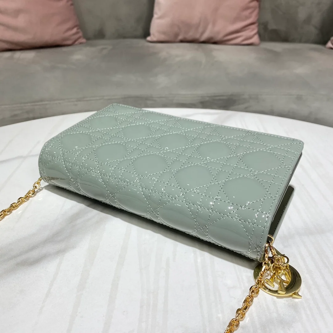 디올 레이디 페이던트 파우치 그레이