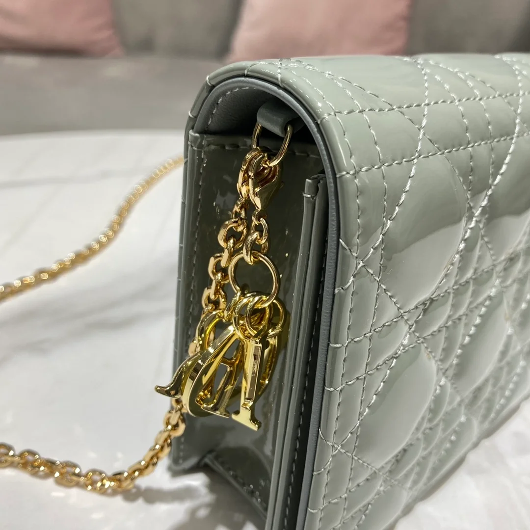 디올 레이디 페이던트 파우치 그레이