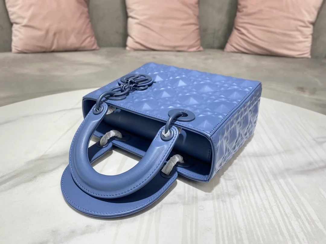 디올 레이디 ABCDIOR 다이아몬드 백 블루