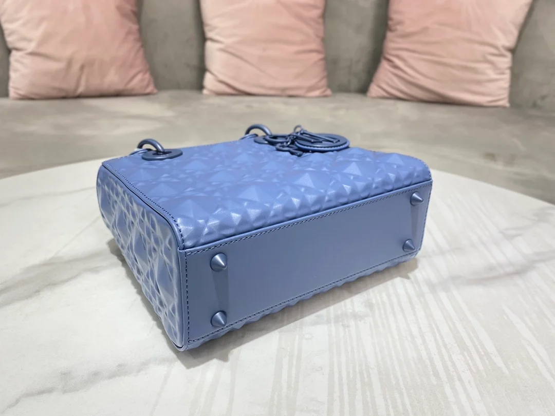 디올 레이디 ABCDIOR 다이아몬드 백 블루