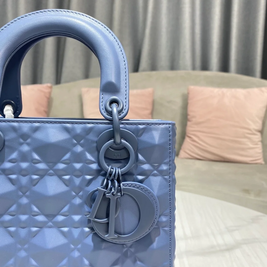 디올 레이디 ABCDIOR 다이아몬드 백 블루