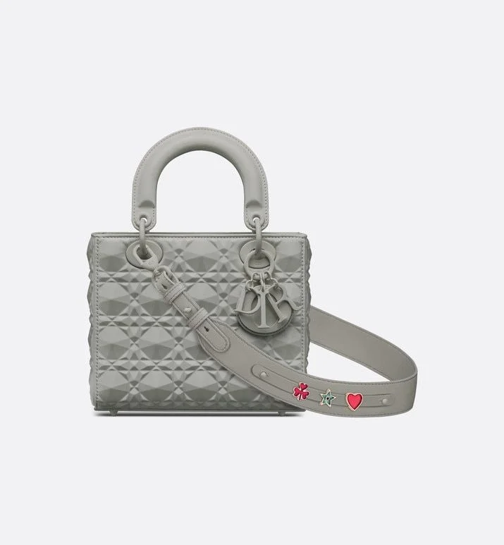 디올 레이디 ABCDIOR 다이아몬드 백 그레이