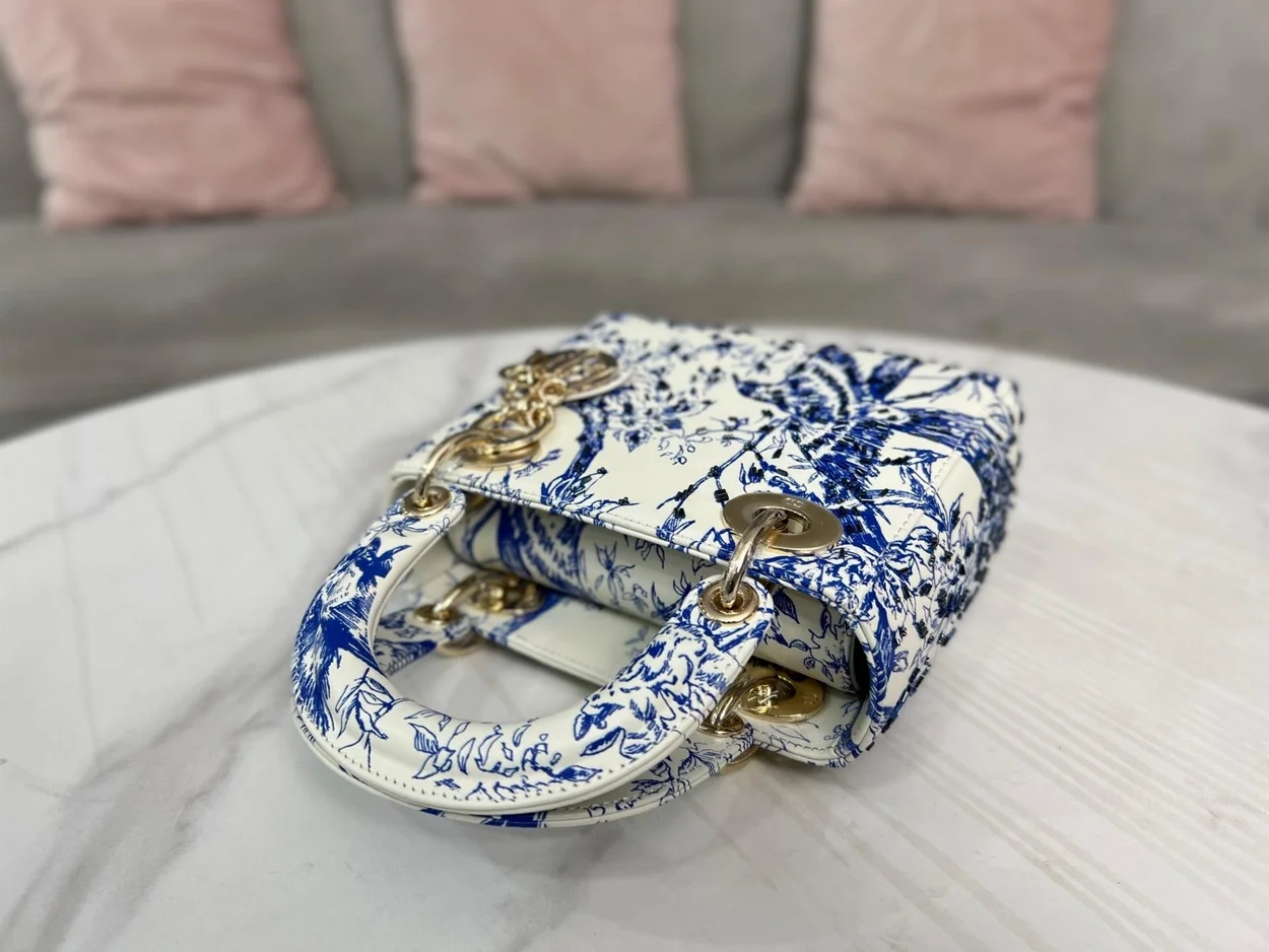 디올 레이디 엠브로이더리 미니 핸드백