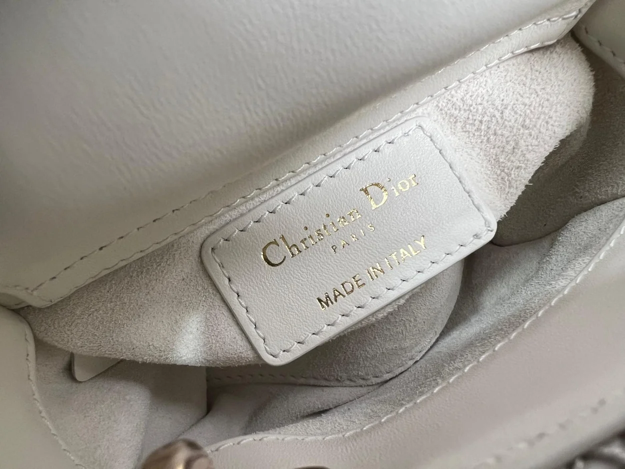 디올 레이디 마이크로 캐나지 백 화이트