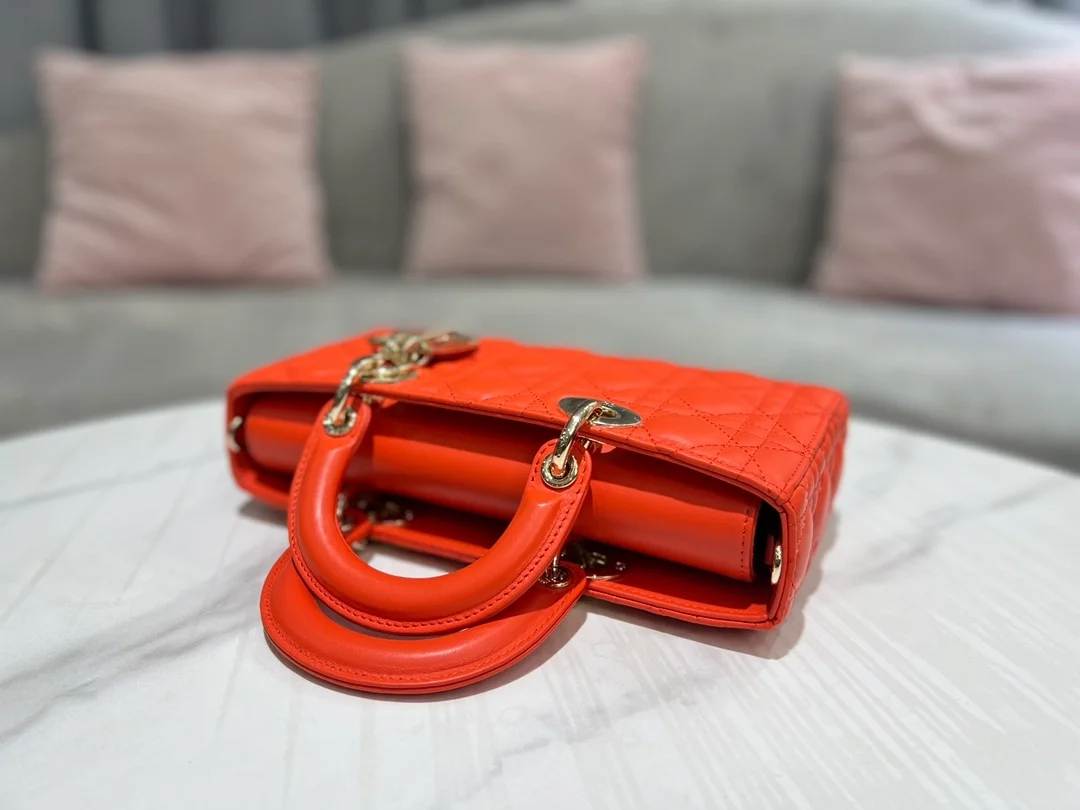 디올 레이디 D-JOY 캐나지 백 오렌지