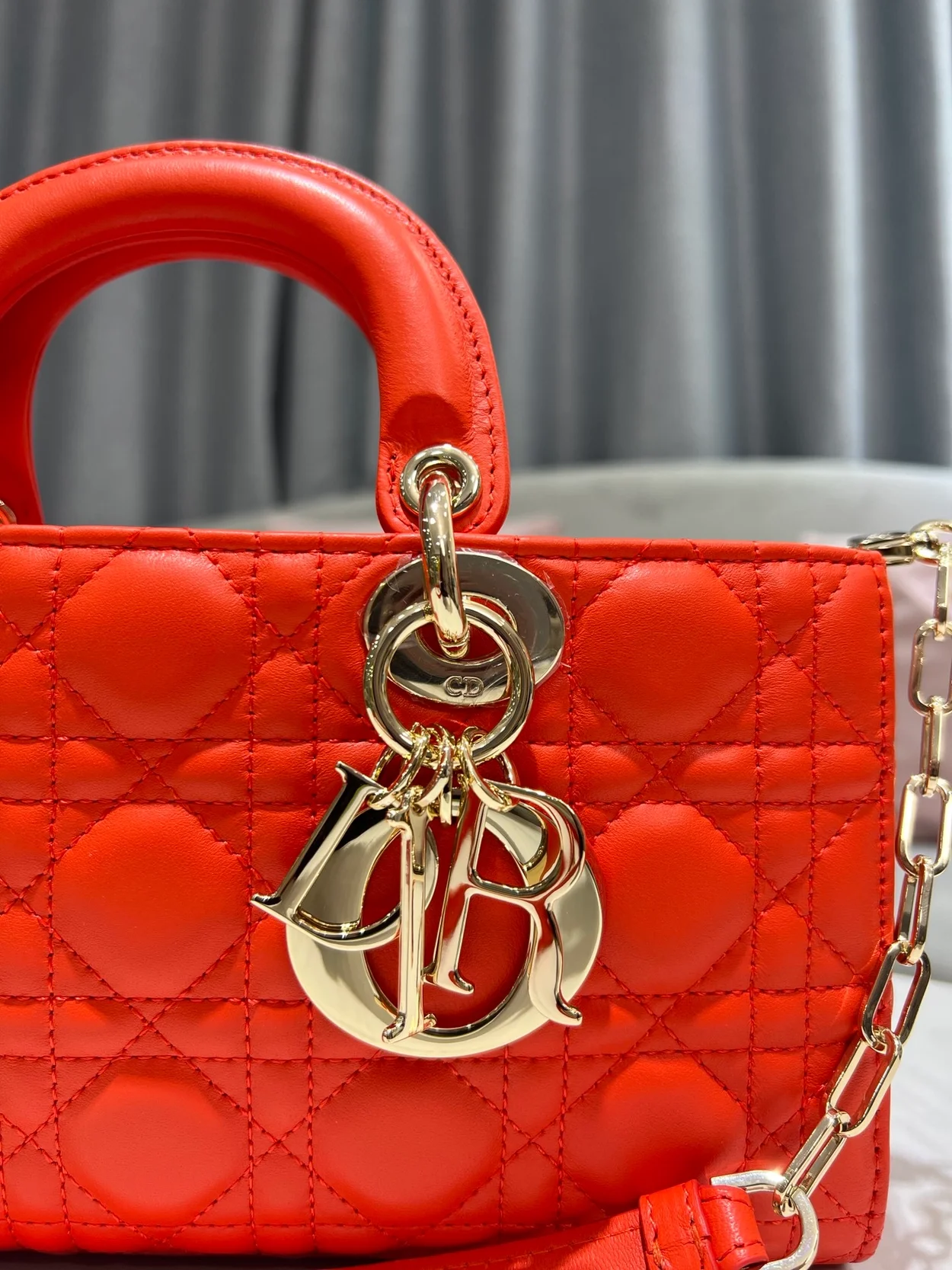 디올 레이디 D-JOY 캐나지 백 오렌지