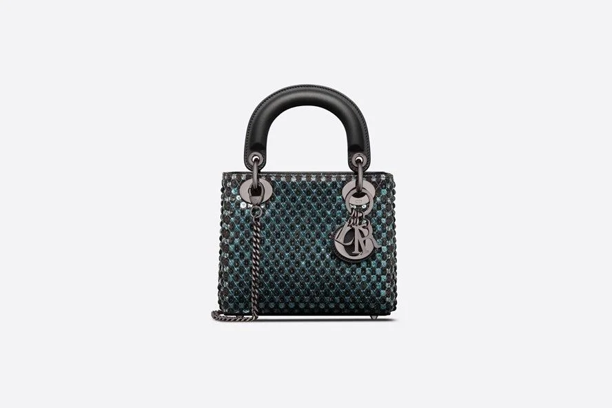 디올 레이디 미니 백 블랙 민트