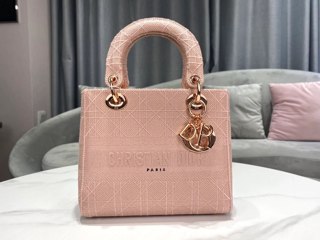 디올 레이디 D-LITE 미디움 백 로즈우드