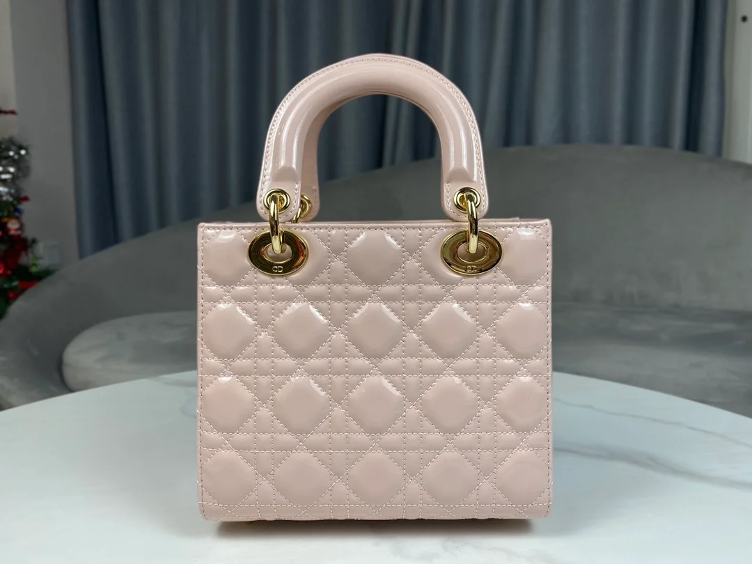 디올 레이디 MY ABCDIOR 스몰 백 베이지 핑크