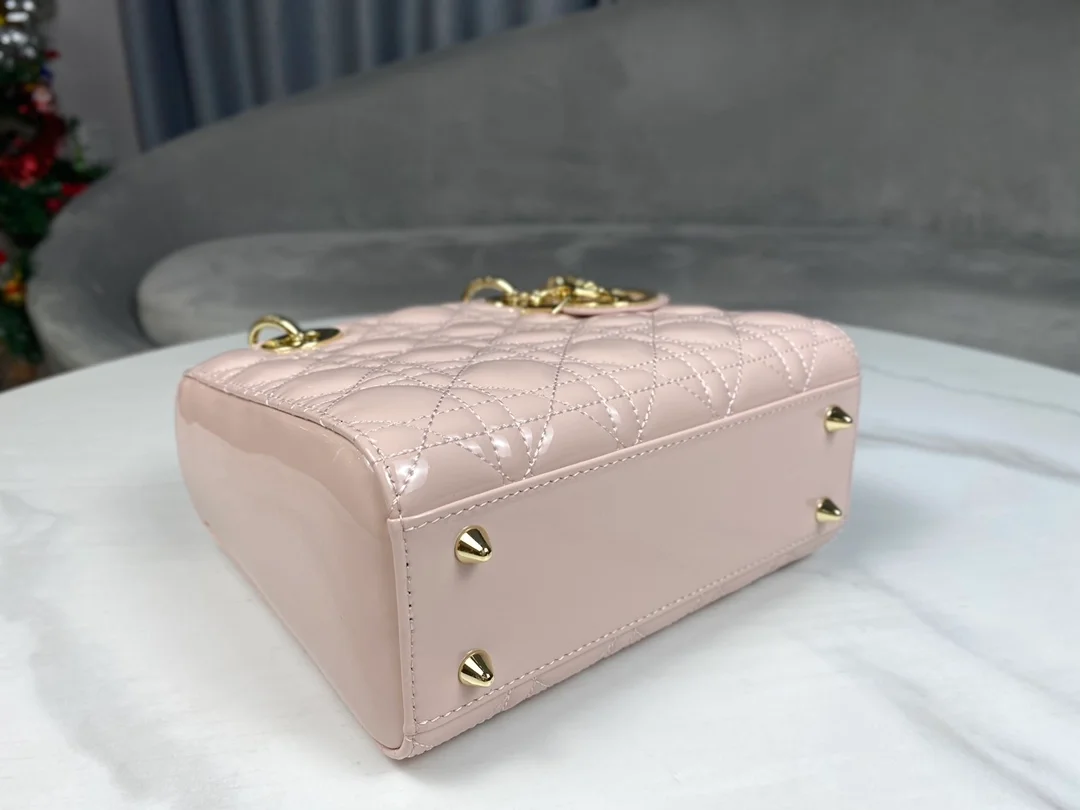 디올 레이디 MY ABCDIOR 스몰 백 베이지 핑크