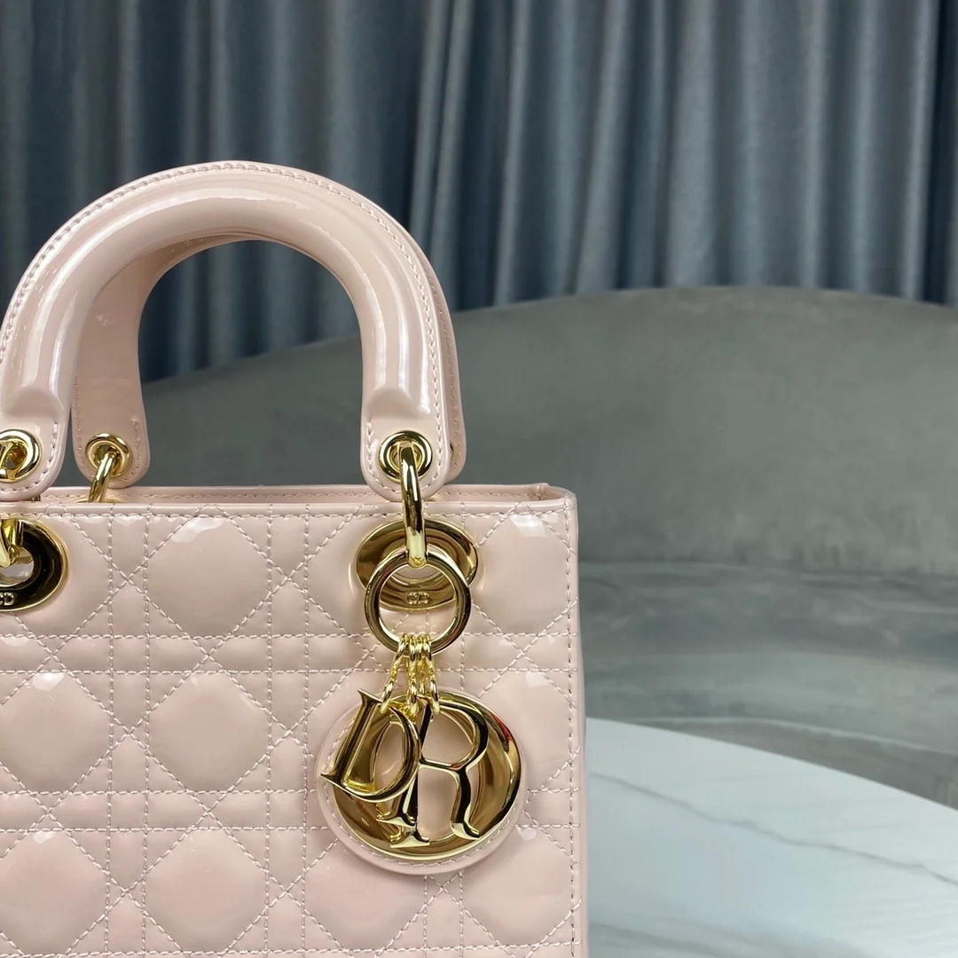 디올 레이디 MY ABCDIOR 스몰 백 베이지 핑크