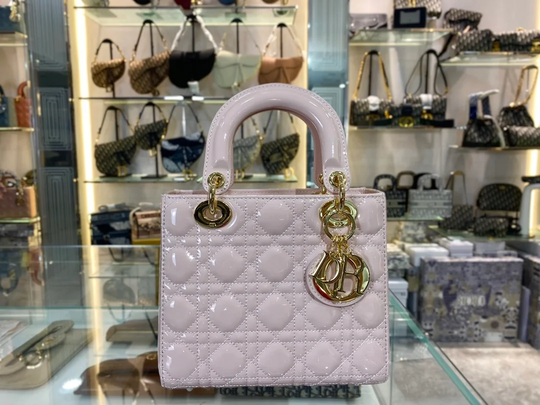 디올 레이디 MY ABCDIOR 스몰 백 베이지 핑크