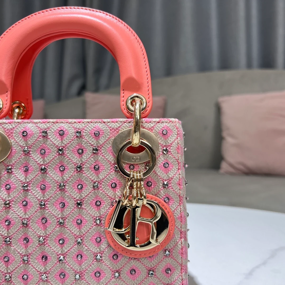 디올 레이디 미니 백 핑크