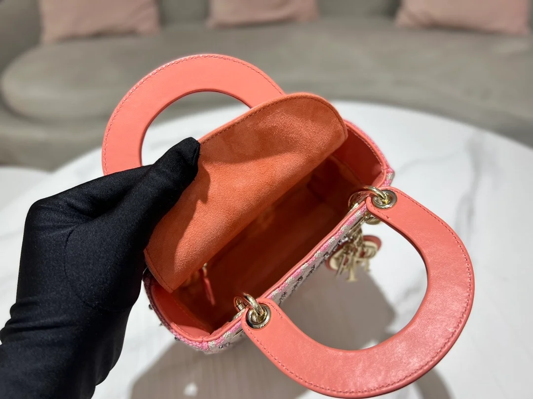 디올 레이디 미니 백 핑크