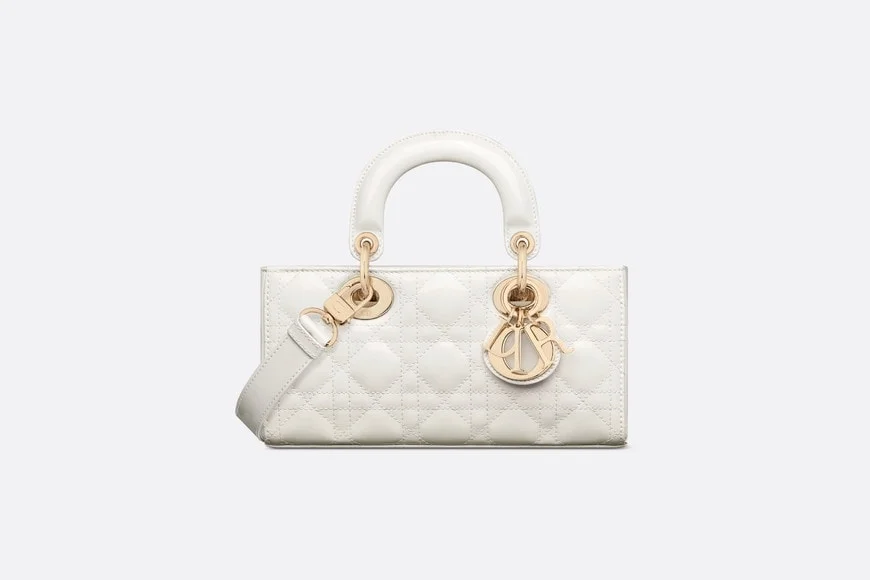 디올 레이디 D-JOY 스몰 백 화이트