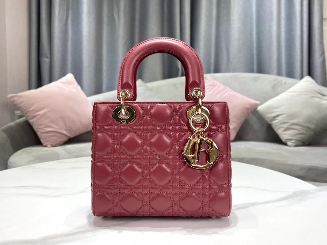 디올 레이디 MY ABCDIOR 스몰 백 딥 푸시아