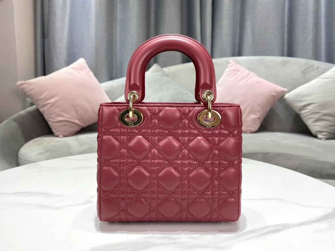 디올 레이디 MY ABCDIOR 스몰 백 딥 푸시아