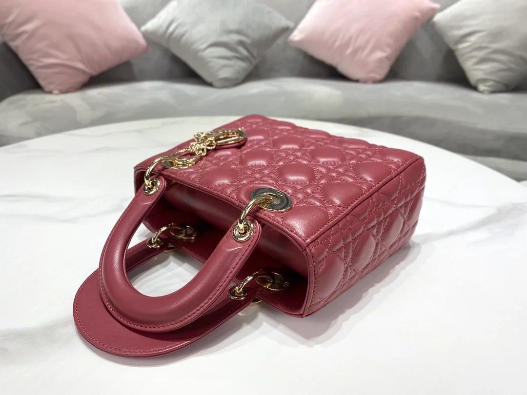 디올 레이디 MY ABCDIOR 스몰 백 딥 푸시아