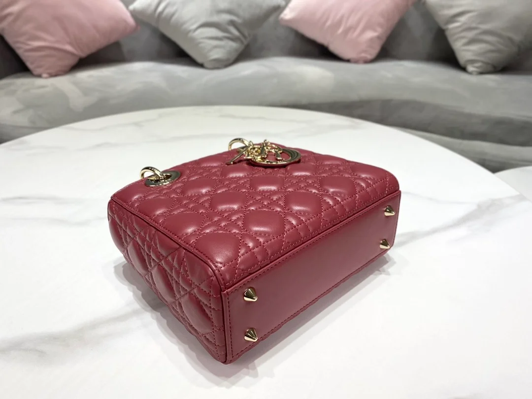 디올 레이디 MY ABCDIOR 스몰 백 딥 푸시아