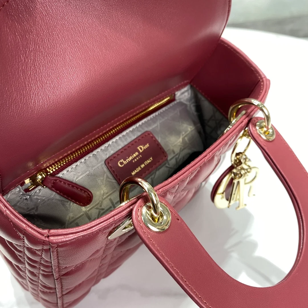 디올 레이디 MY ABCDIOR 스몰 백 딥 푸시아
