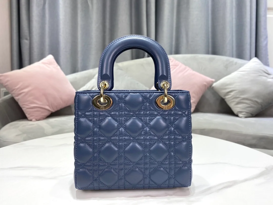 디올 레이디 MY ABCDIOR 스몰 백 딥 오션 블루