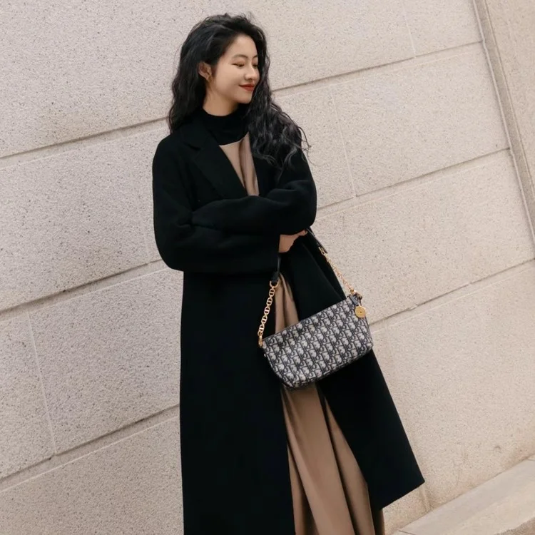 디올 스타 체인 호보 백 오블리크 자카드