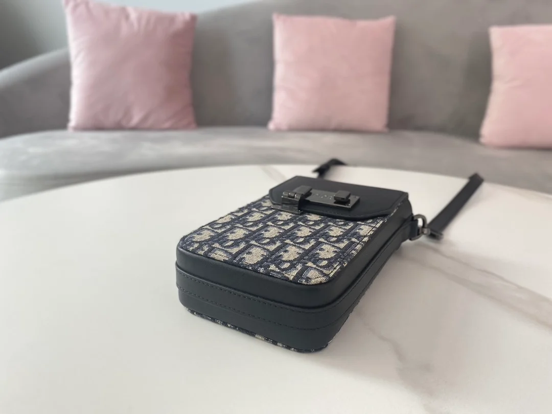 디올 버티컬 파우치 베이지