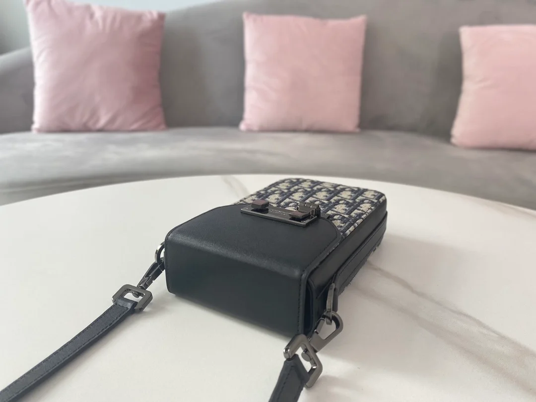 디올 버티컬 파우치 베이지