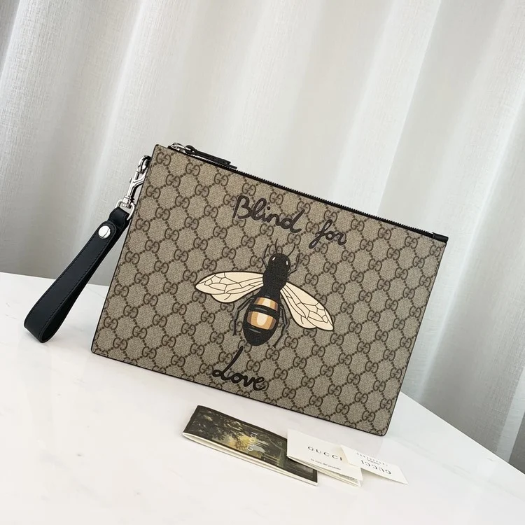 구찌 허니 웹 슈프림 클러치백