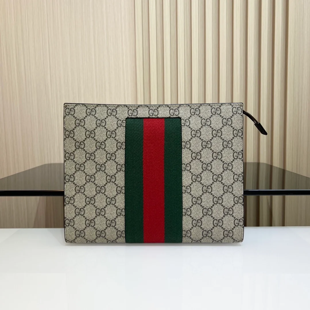 구찌 GG 삼선 웹 슈프림 클러치백