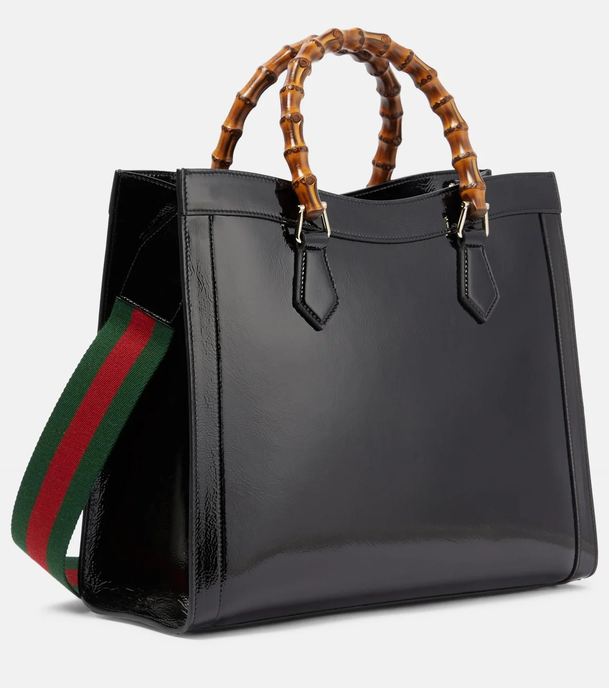 구찌 다이아나 미디엄 페이던트 레더 토트 백