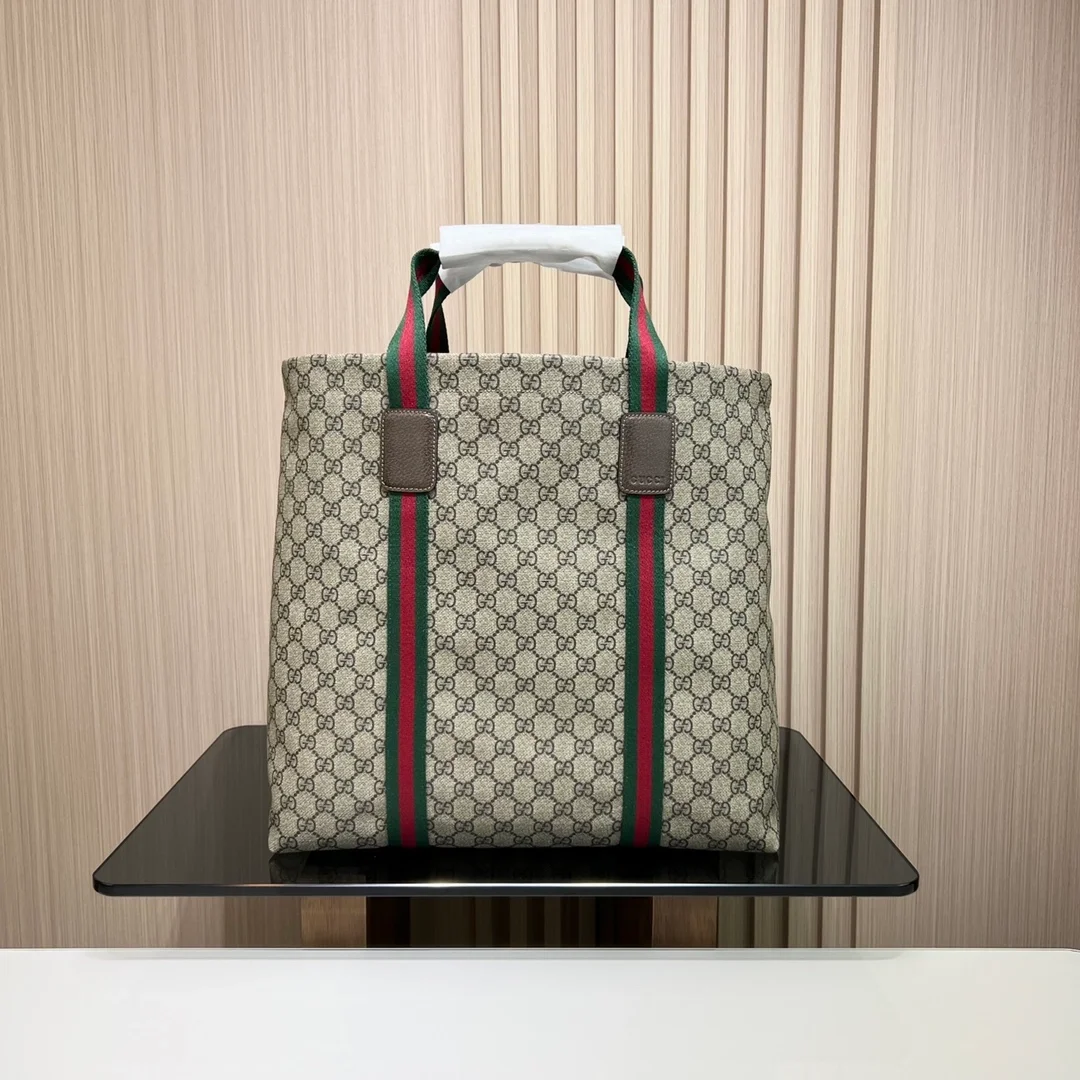 구찌 베이지 텐더 GG 텐더 미디엄 토트백