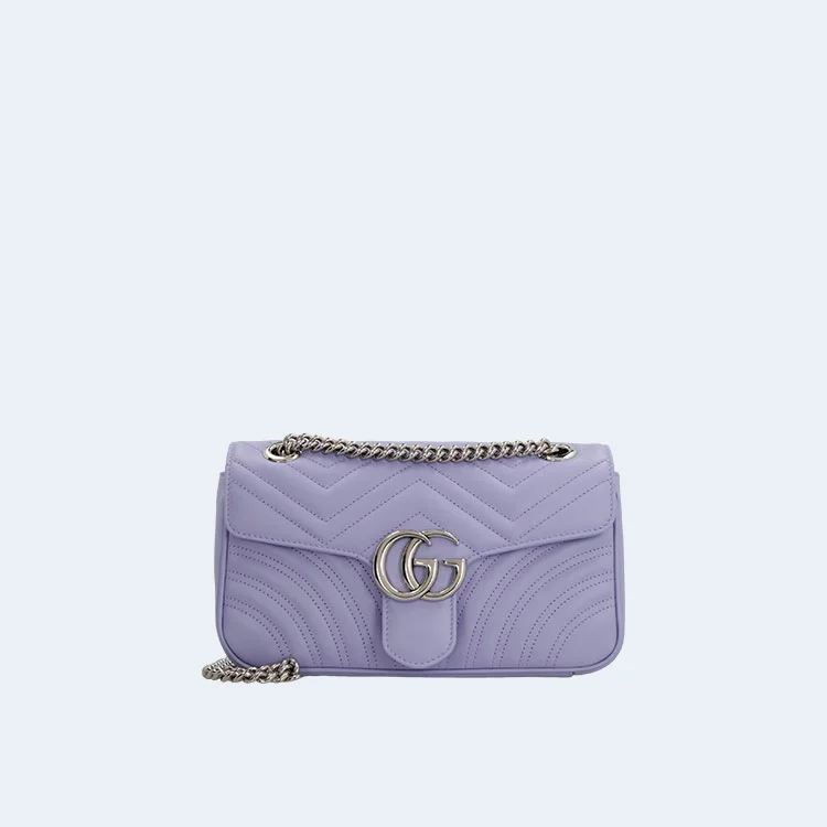 구찌 마몬트 GG 레더 바이올렛 크로스백