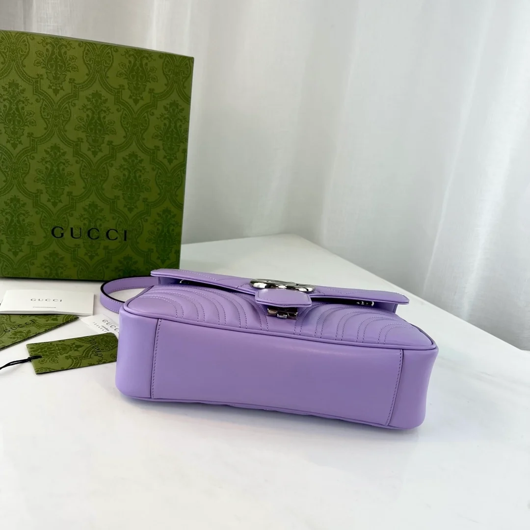 구찌 마몬트 GG 레더 바이올렛 크로스백