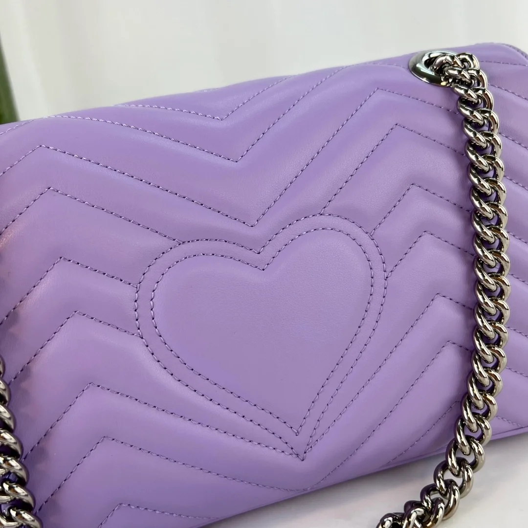 구찌 마몬트 GG 레더 바이올렛 크로스백