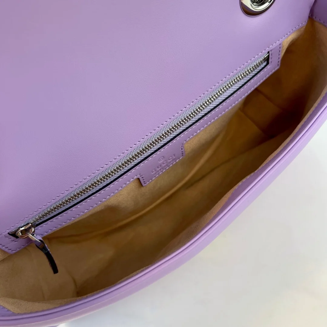 구찌 마몬트 GG 레더 바이올렛 크로스백