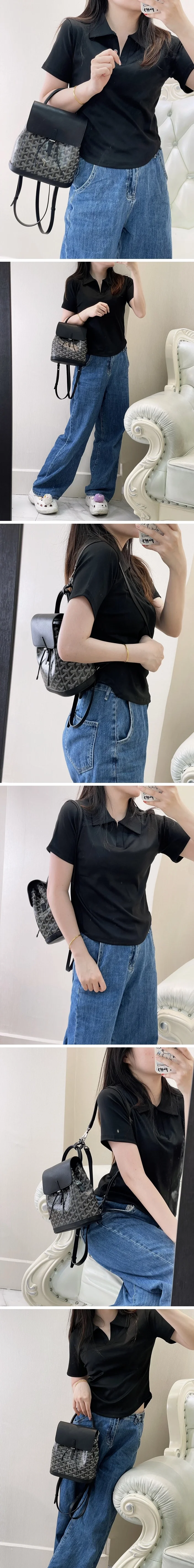 고야드 알팡 백팩 미니 블랙