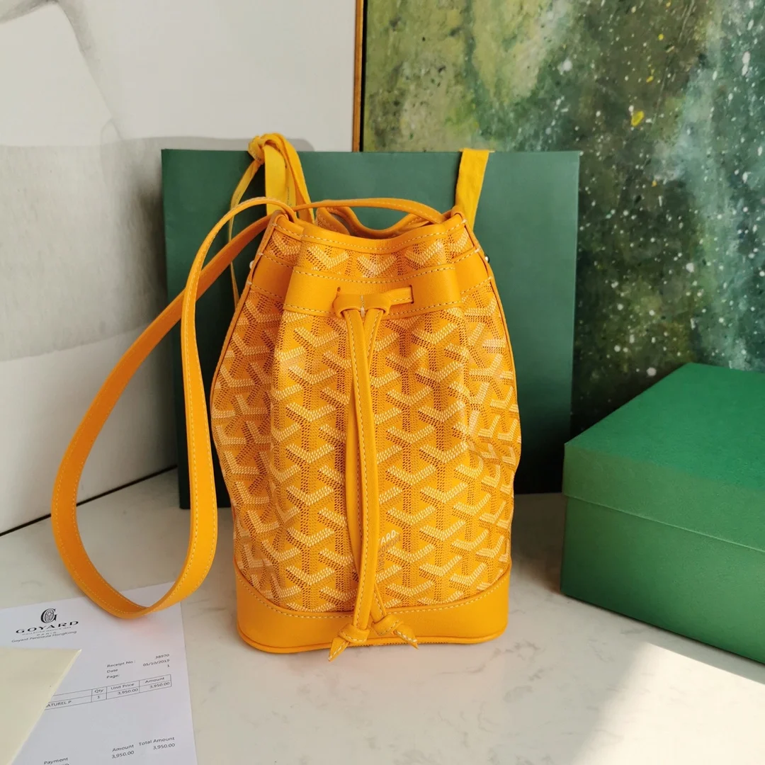 고야드 쁘띠 플로 버킷백 옐로우